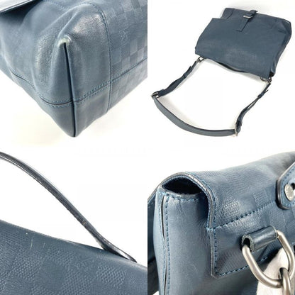 Louis Vuitton Shoulder Bag Loft Damier Infini Leather Cosmos Navy