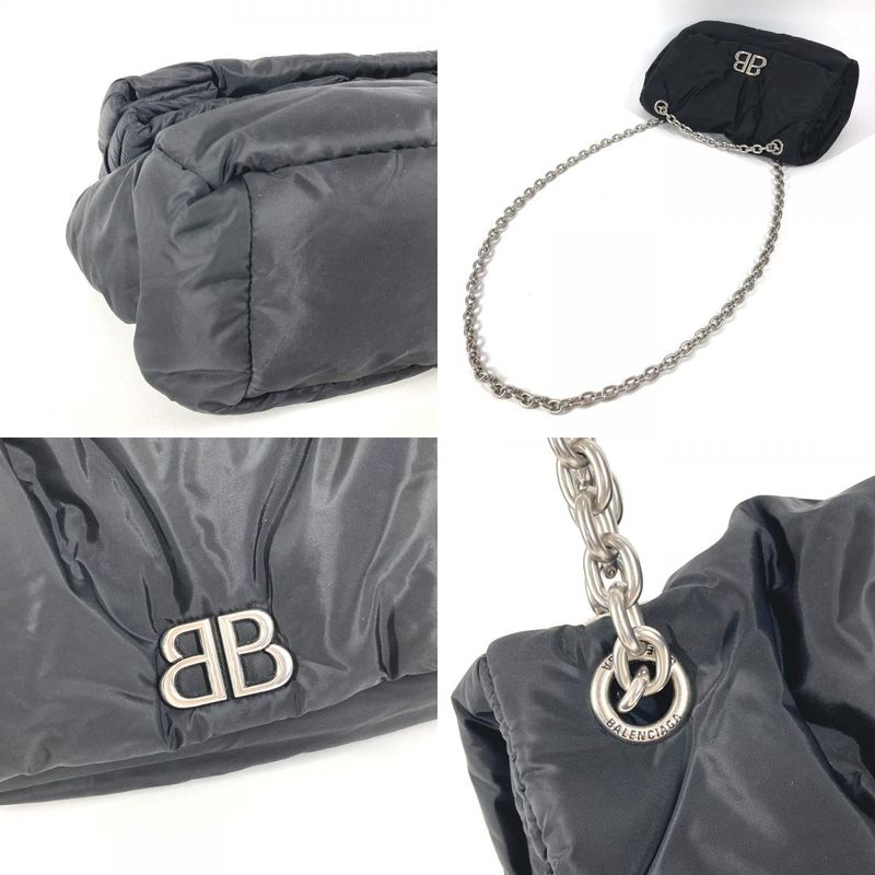 Balenciaga Shoulder Bag Monaco S Nylon Black