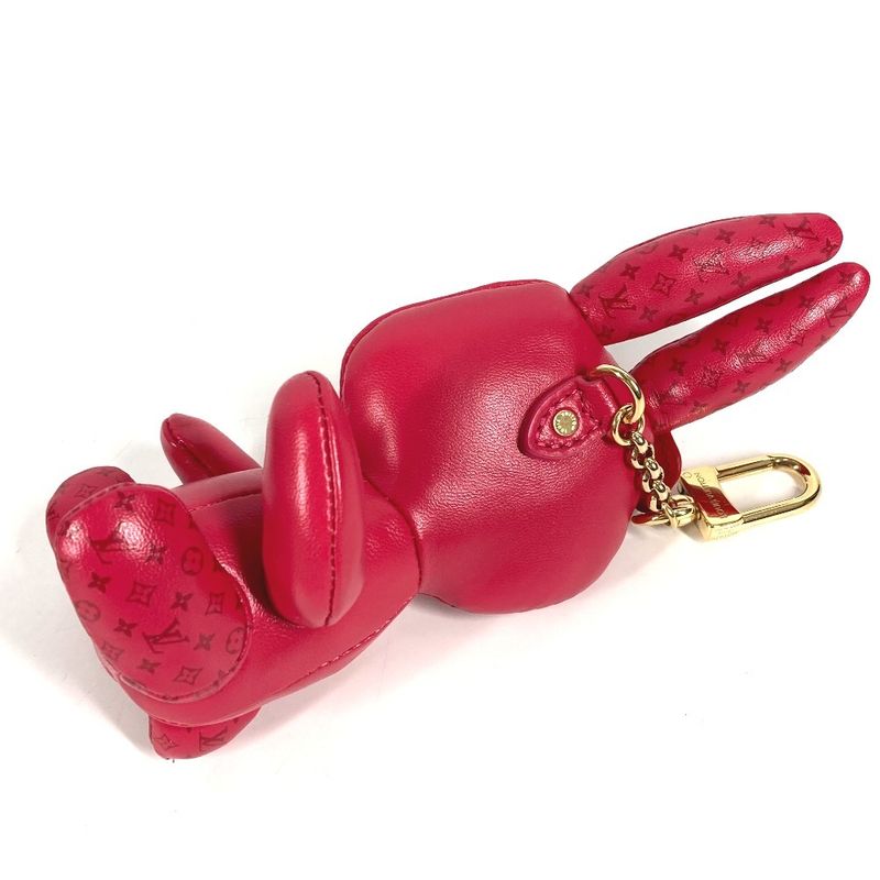 Louis Vuitton Key Holder Animogram Rabbit Leather Pink