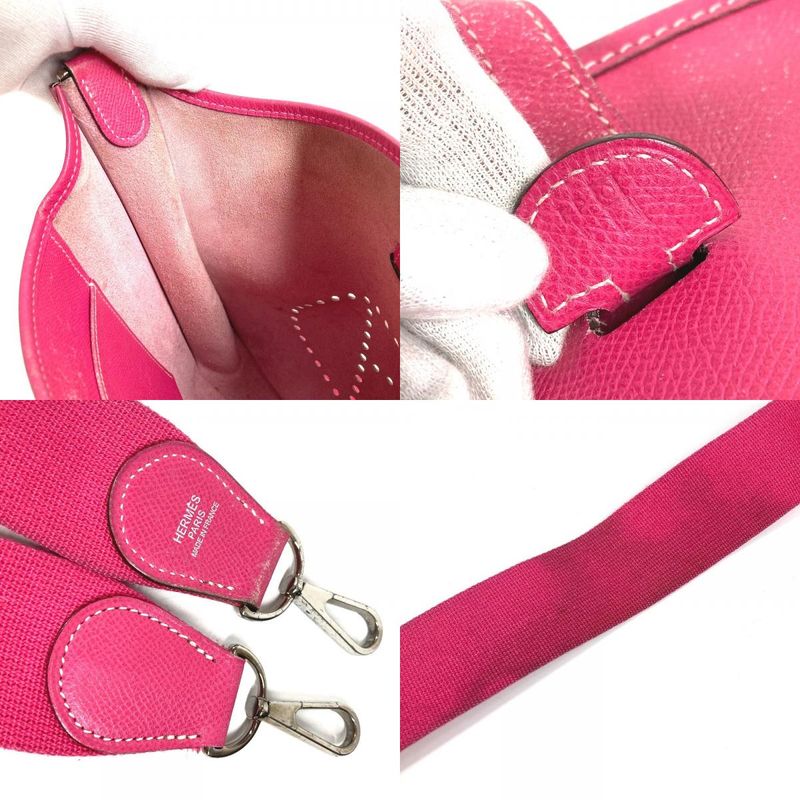 Hermes Shoulder Bag Evelyne 1 PM Epsom Rose Tyrian Pink