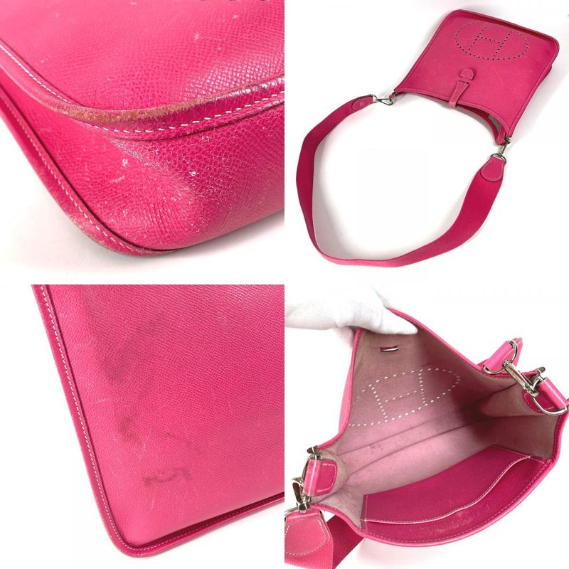 Hermes Shoulder Bag Evelyne 1 PM Epsom Rose Tyrian Pink
