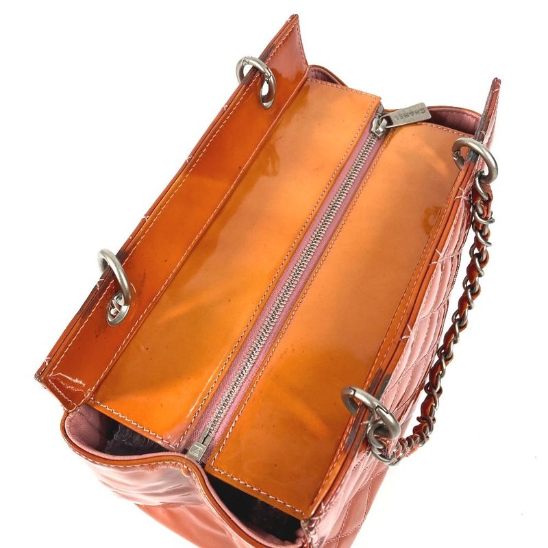 Chanel Shoulder Bag CC Logo Enamel Pink