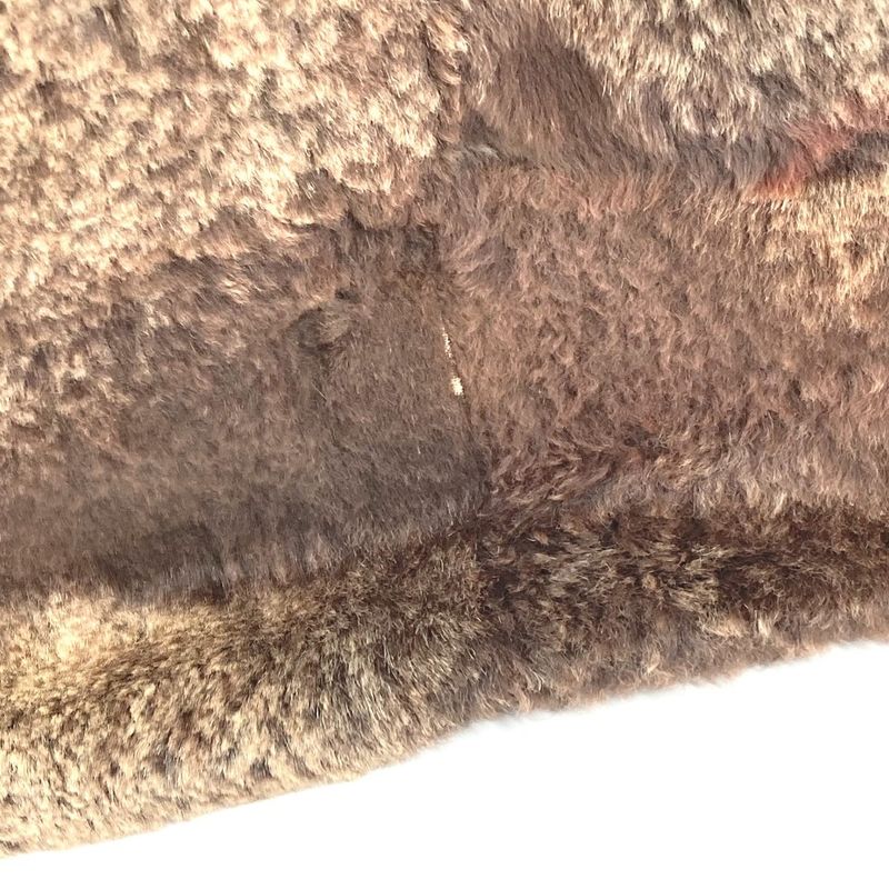 Chanel Tote CC Logo Rabbit Fur Brown