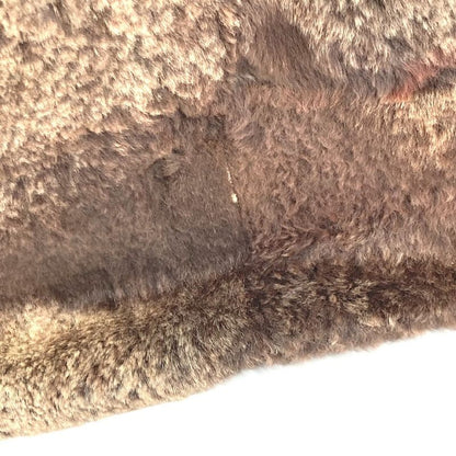Chanel Tote CC Logo Rabbit Fur Brown