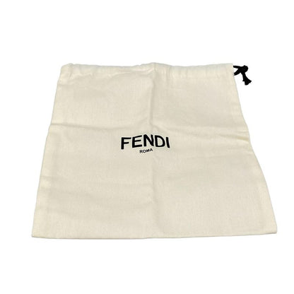 Fendi Shoulder Bag Brown Black Phone Pouch Leather