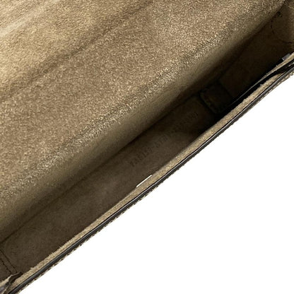 Fendi Shoulder Bag Brown Black Phone Pouch Leather