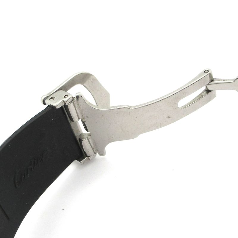Cartier Watch Must 21 Chronoscaph SM SS Rubber Chronograph White