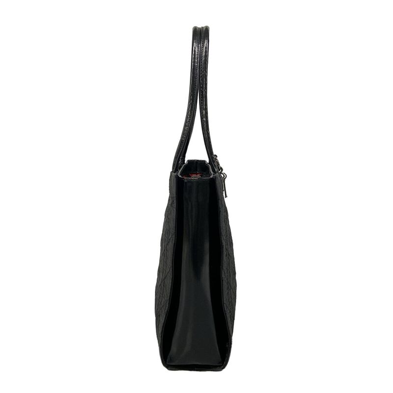 Dior Handbag Cannage Stitch Black Leather