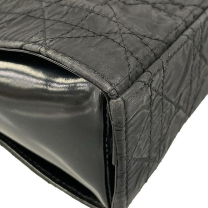 Dior Handbag Cannage Stitch Black Leather