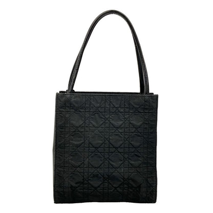 Dior Handbag Cannage Stitch Black Leather