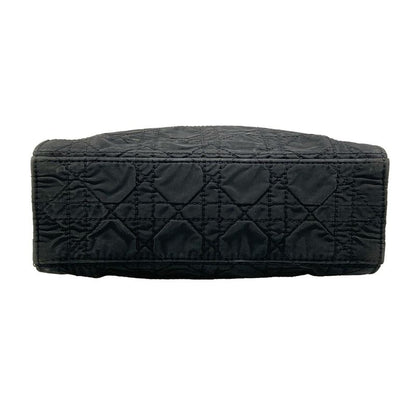 Dior Handbag Cannage Stitch Black Leather