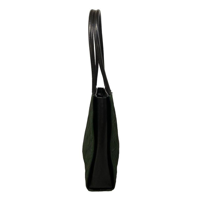 Dior Tote Cannage Stitch Dark Green Brown Leather