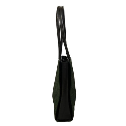 Dior Tote Cannage Stitch Dark Green Brown Leather