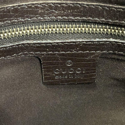 Gucci Shoulder Bag GG Pattern Icon Bit Sherry Dark Brown Beige Multi Leather
