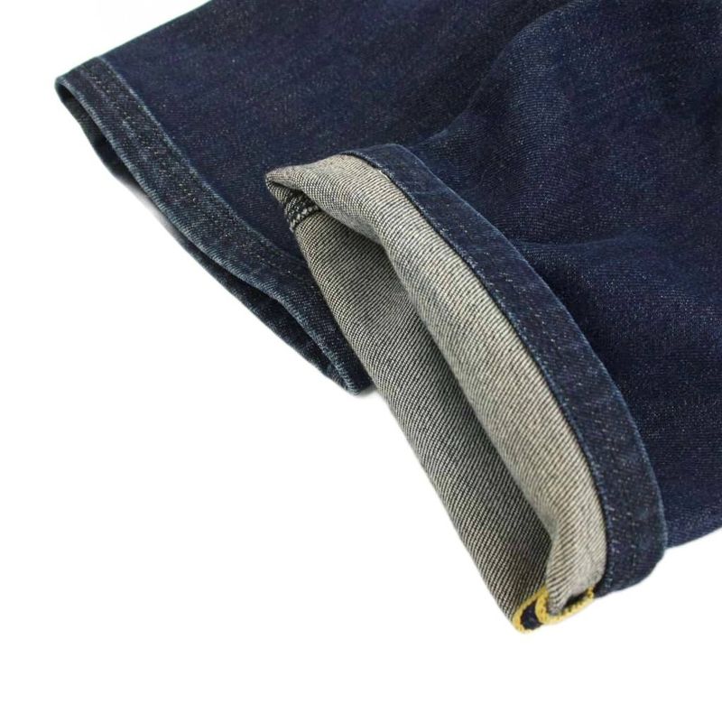 Fendi Denim Pants Jeans Zip Fly Caiman Leather 32 34 Navy YT