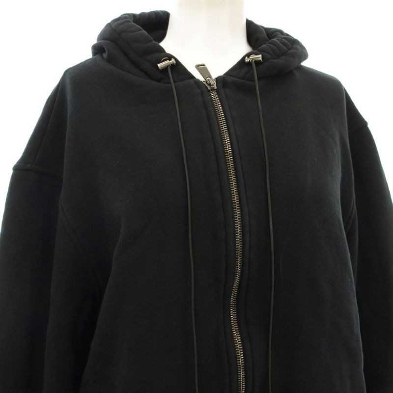 Versace Hoodie Sweatshirt Brushed Lining Embroidery M Black
