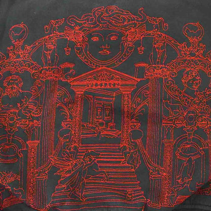 Versace Hoodie Sweatshirt Brushed Lining Embroidery M Black