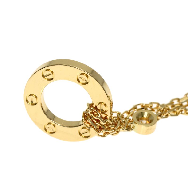 Cartier Love Circle Diamond Necklace 18k Yellow Gold