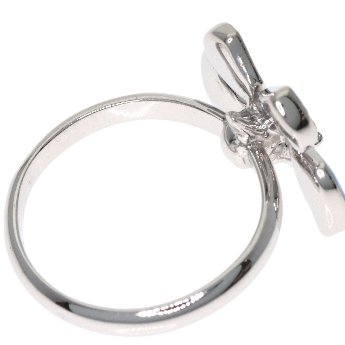 Dior Butterfly Motif Diamond Pinky Ring 18k White Gold