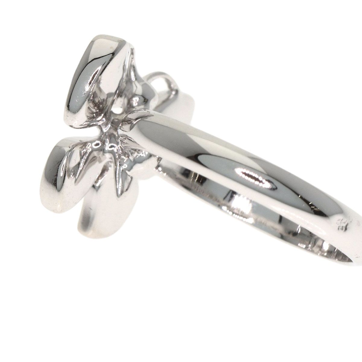 Dior Butterfly Motif Diamond Pinky Ring 18k White Gold
