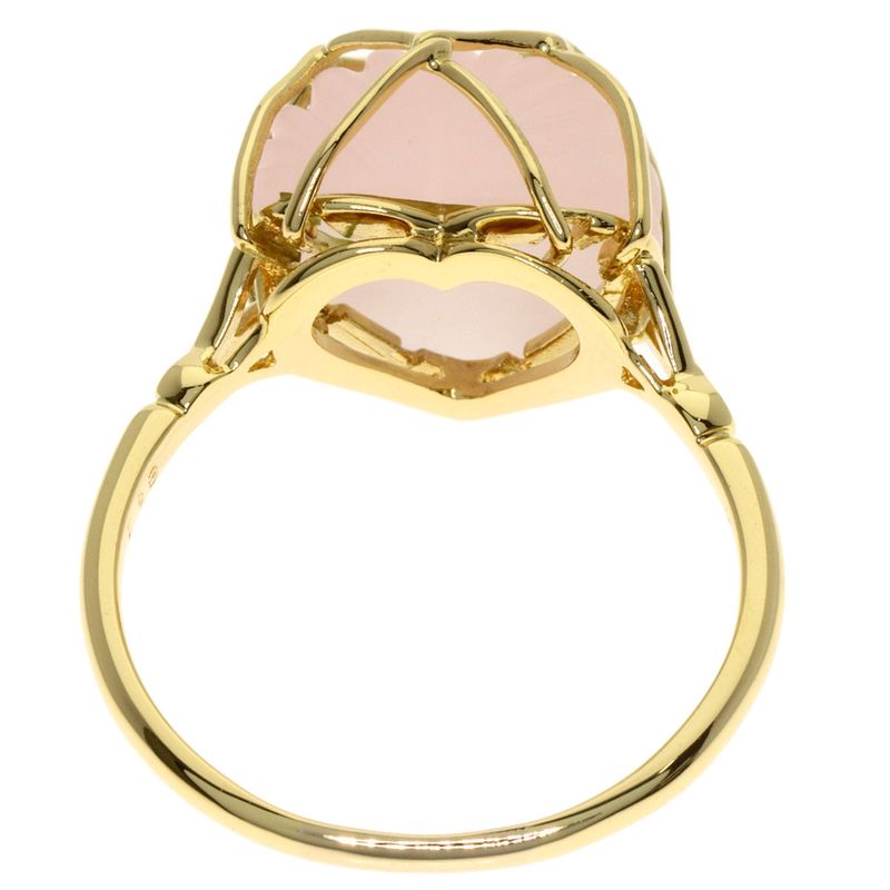Dior Rose Quartz Ring 18k Yellow Gold Ring