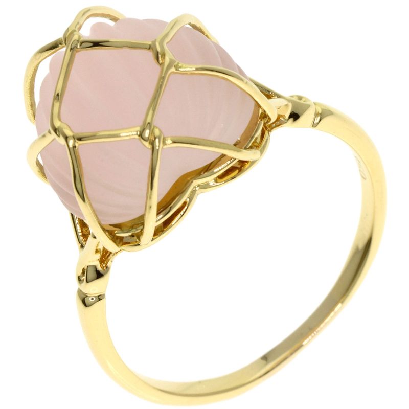 Dior Rose Quartz Ring 18k Yellow Gold Ring