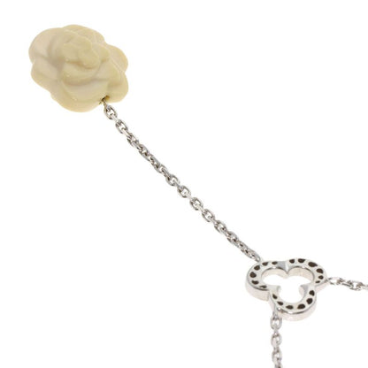 Chanel Camellia Diamond Necklace 18k White Gold