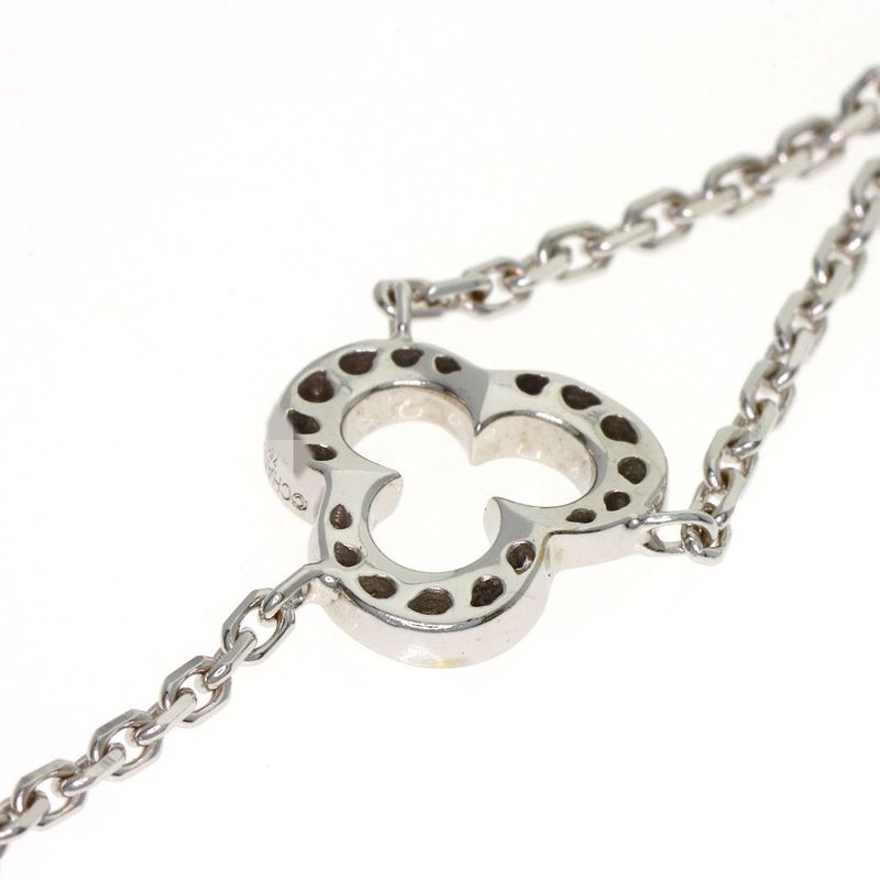 Chanel Camellia Diamond Necklace 18k White Gold