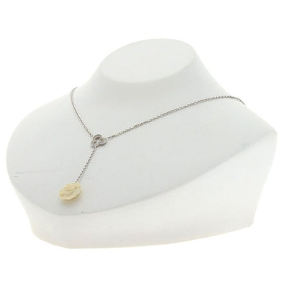 Chanel Camellia Diamond Necklace 18k White Gold