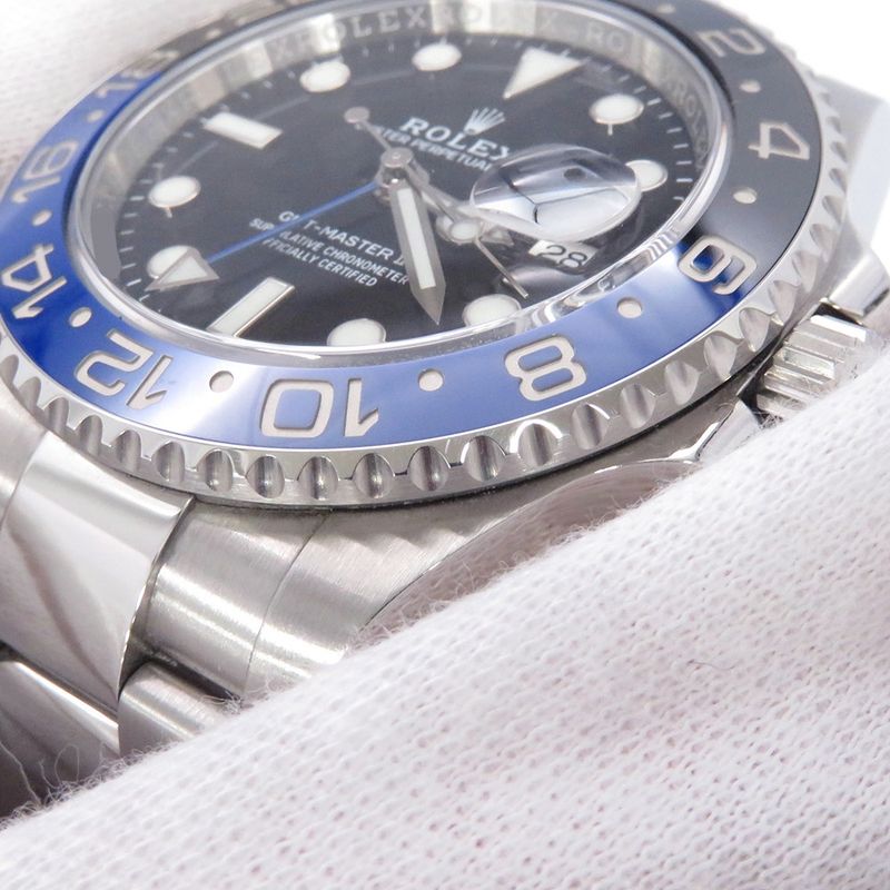 Rolex Gmt Master 2 Date Roulette Watch Black Dial