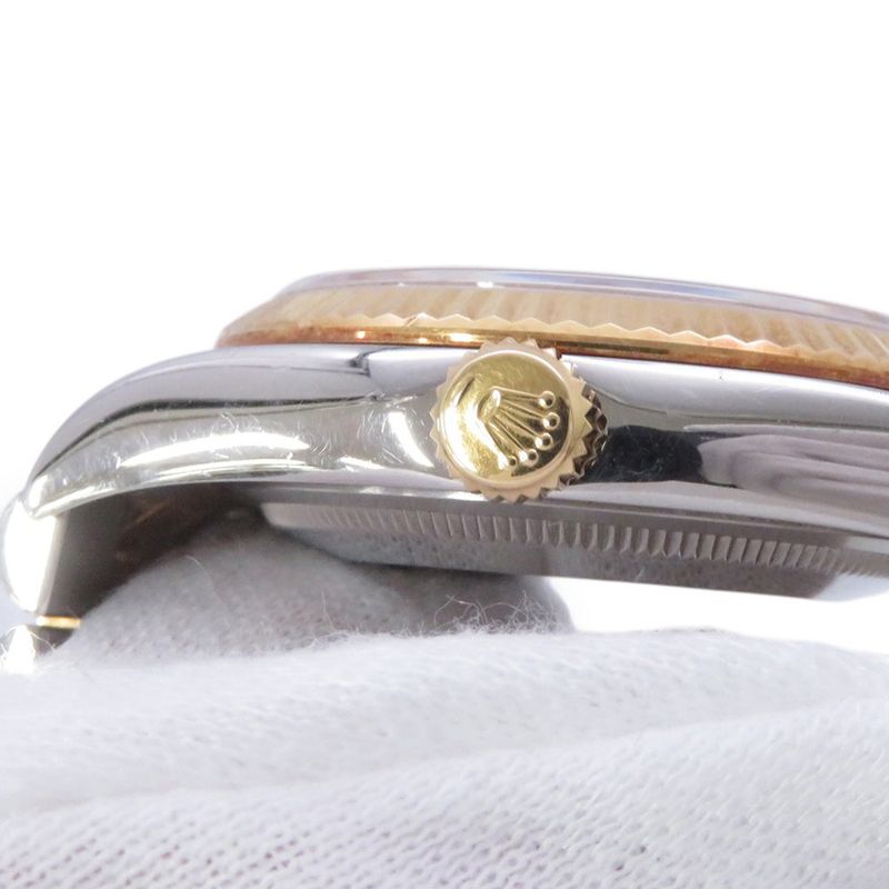 Rolex Datejust SS 18k Yellow Gold Watch White Dial