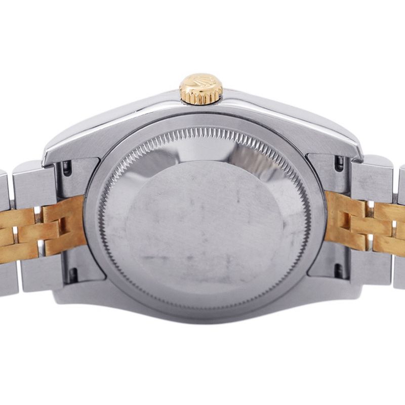 Rolex Datejust SS 18k Yellow Gold Watch White Dial