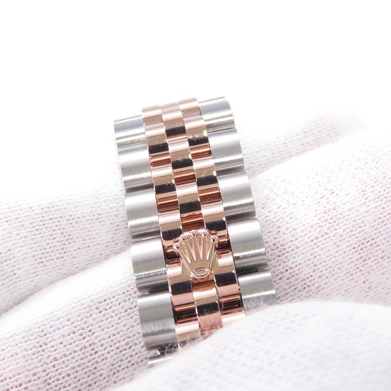 Rolex Lady Datejust SS 18k Pink Gold Aubergine Dial Bracelet