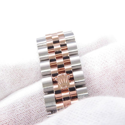Rolex Lady Datejust SS 18k Pink Gold Aubergine Dial Bracelet