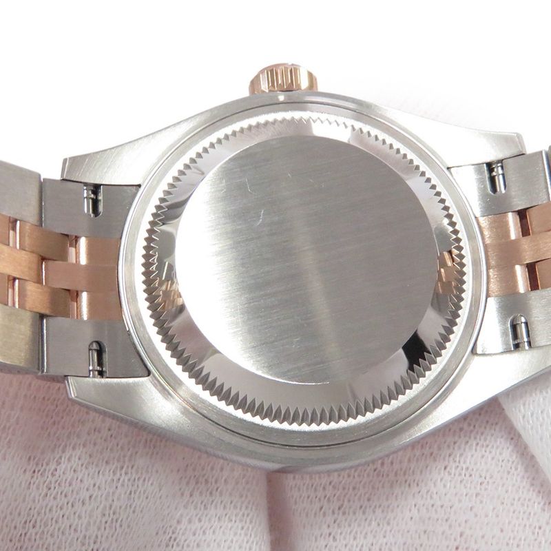 Rolex Lady Datejust SS 18k Pink Gold Aubergine Dial Bracelet