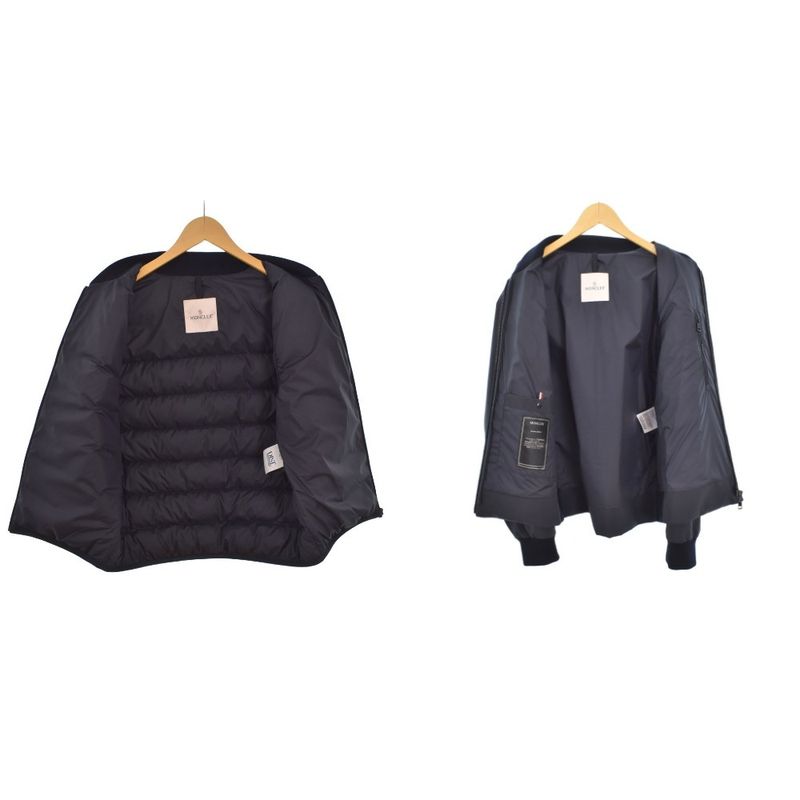 Moncler Epinla Bomber Jacket Down Layered Vest 2 Navy