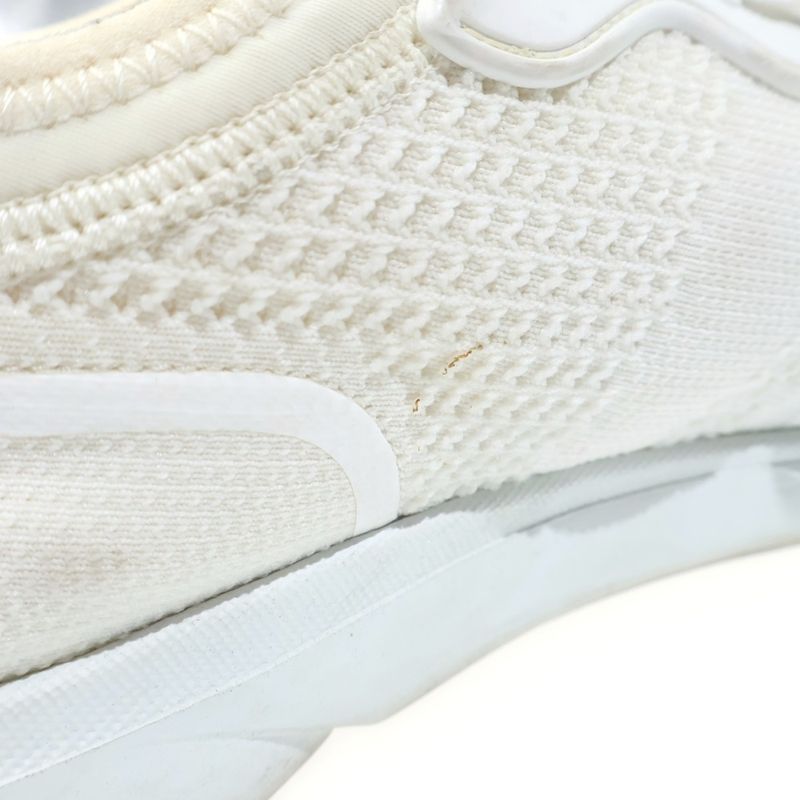 Dior Front Logo Lace Up Low Cut Sneakers White