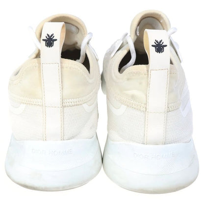 Dior Front Logo Lace Up Low Cut Sneakers White