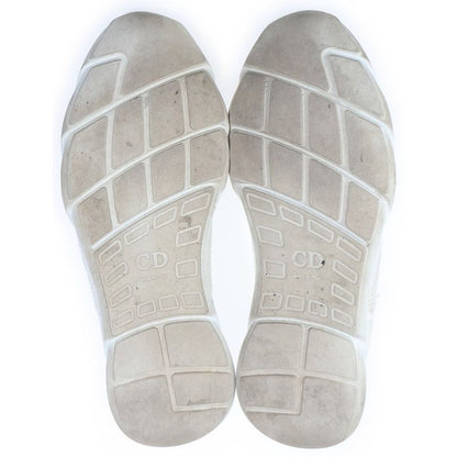 Dior Front Logo Lace Up Low Cut Sneakers White