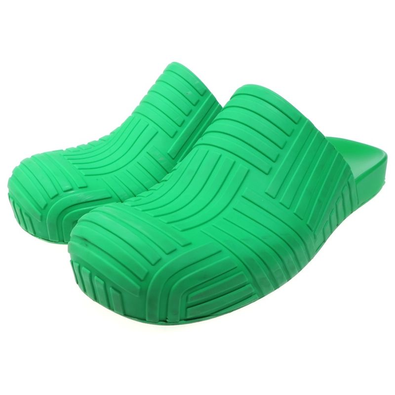 Bottega Veneta Slider Clog Rubber Slip on Sandals Green