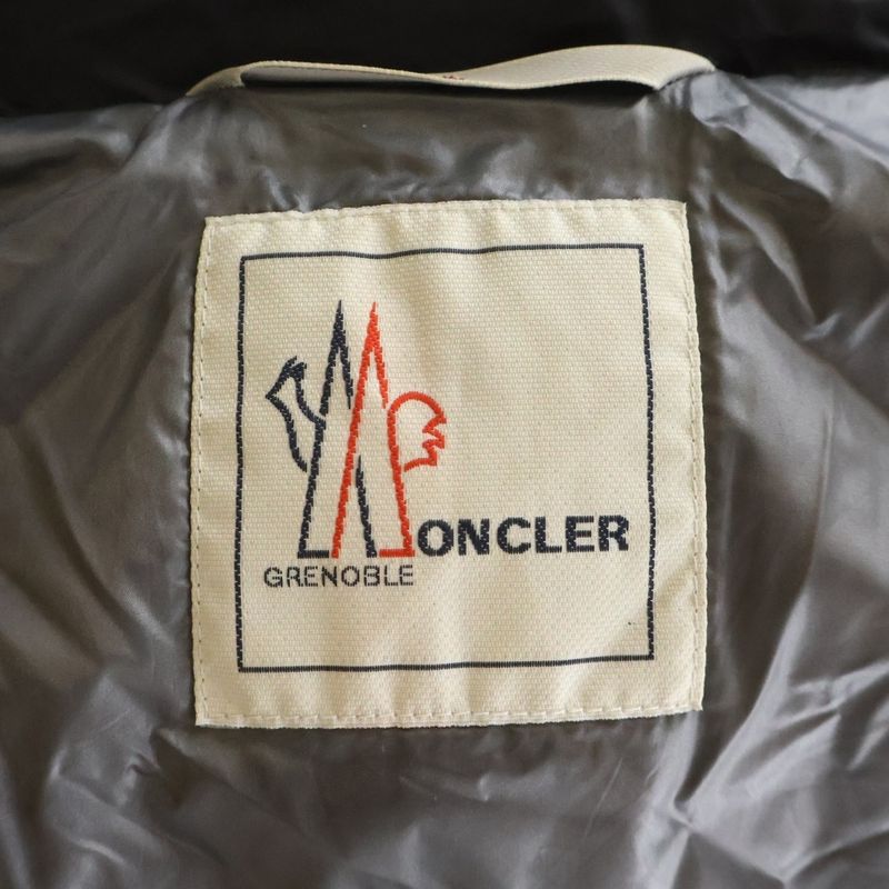 Moncler Patch Logo Hooded Down Jacket Black