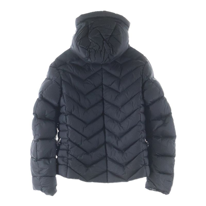 Moncler Patch Logo Hooded Down Jacket Black