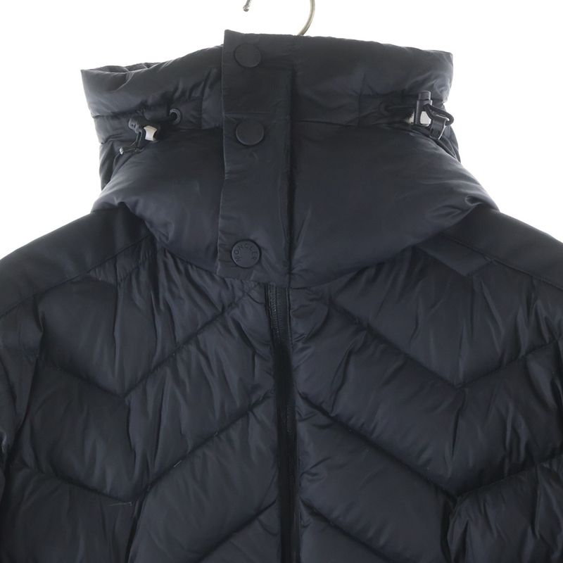 Moncler Patch Logo Hooded Down Jacket Black