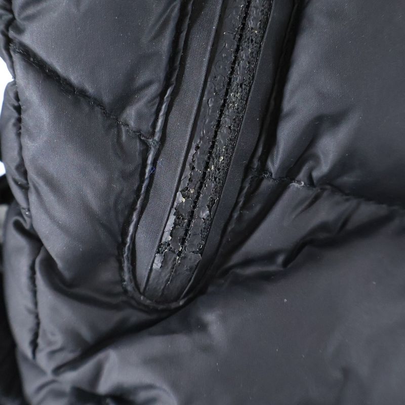Moncler Patch Logo Hooded Down Jacket Black