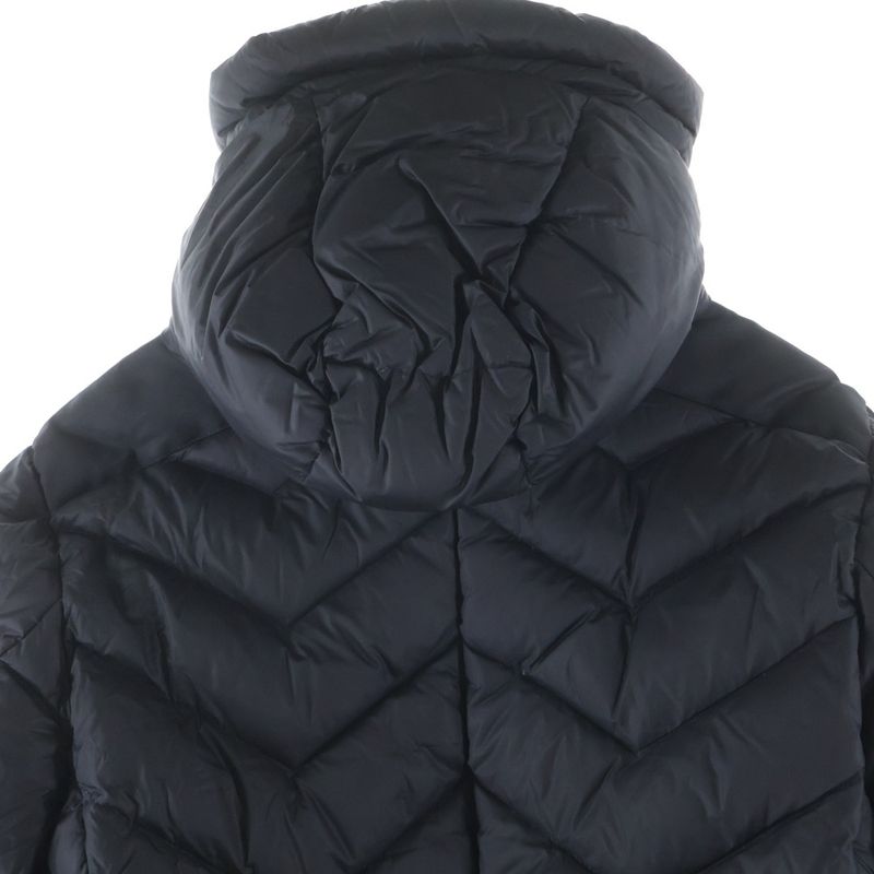 Moncler Patch Logo Hooded Down Jacket Black