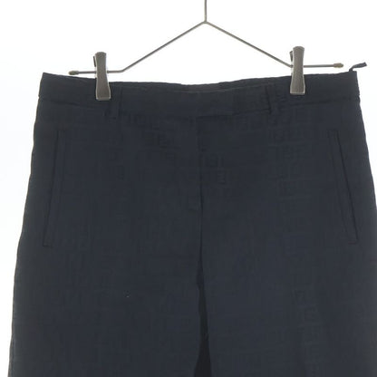 Fendi Zucca Pattern Long Pants Trousers Polyester Cotton Black