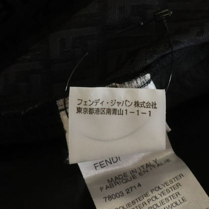 Fendi Zucca Pattern Long Pants Trousers Polyester Cotton Black