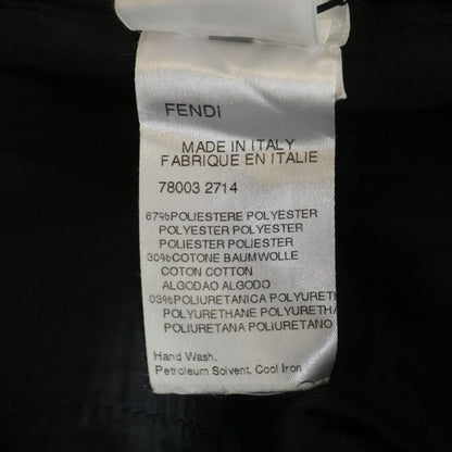 Fendi Zucca Pattern Long Pants Trousers Polyester Cotton Black