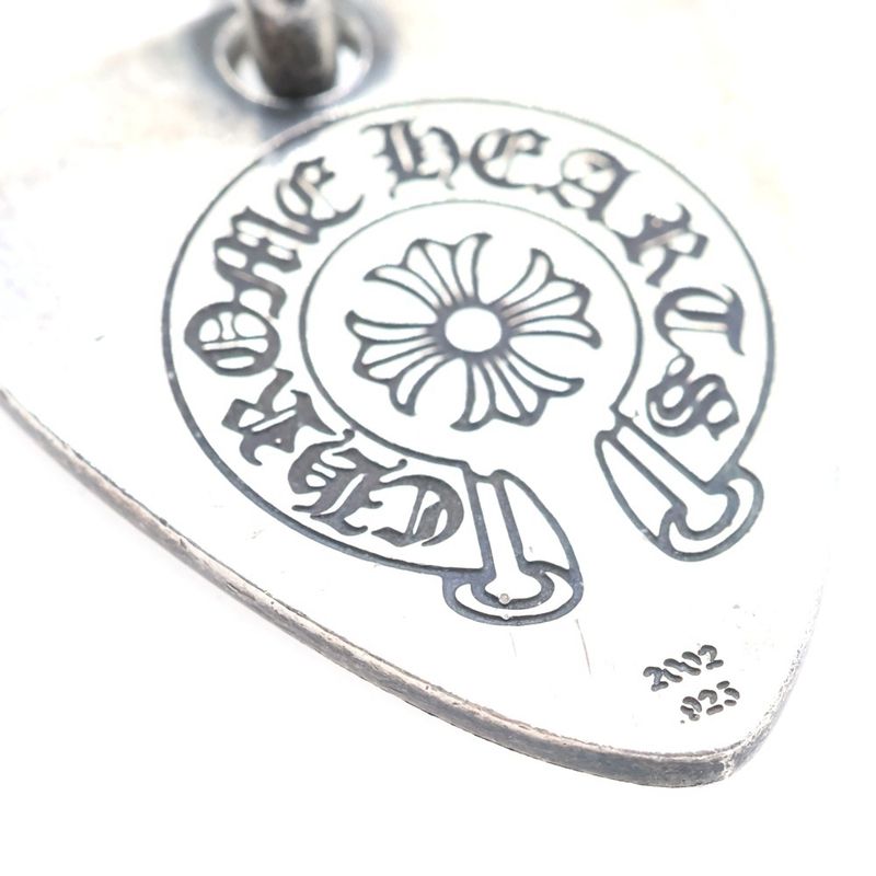 Chrome Hearts Guitar Pick Pendant Top Silver