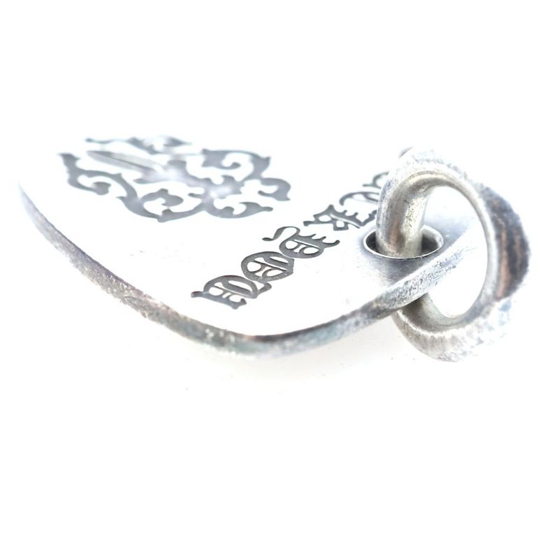 Chrome Hearts Guitar Pick Pendant Top Silver